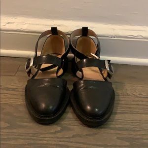 Black flat Mary Janes